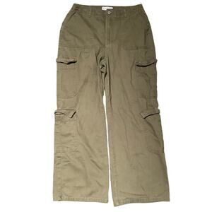 Primark Cares Women's Army Green Cargo Pants, Size 8 Casual, Utility, Streetwear